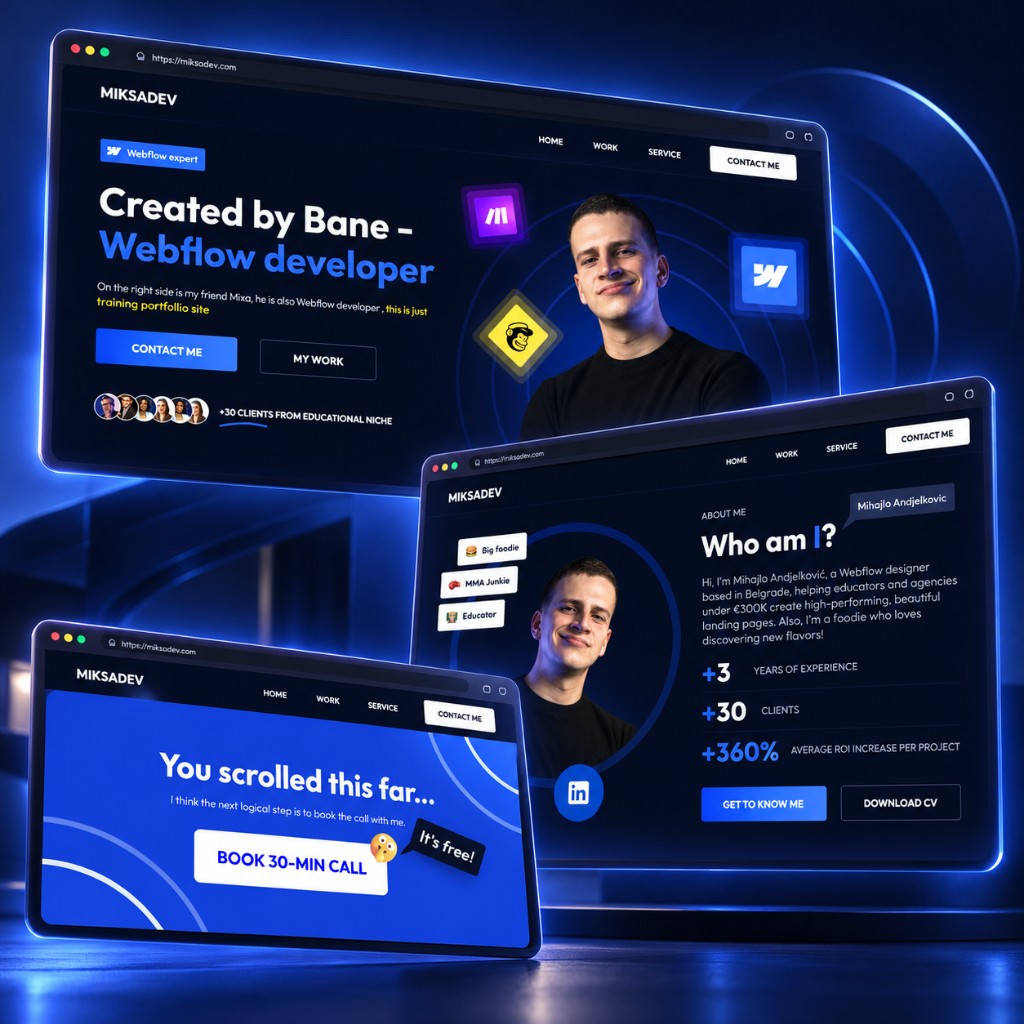 MiksaDev — Webflow portfolio showcase